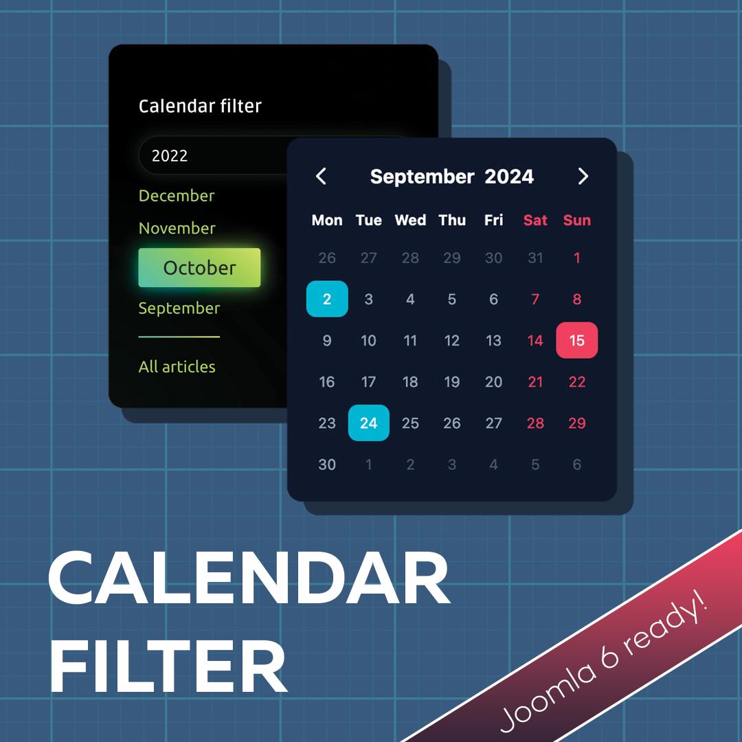 Calendar Filter - новый модуль для фильтрации материалов Joomla