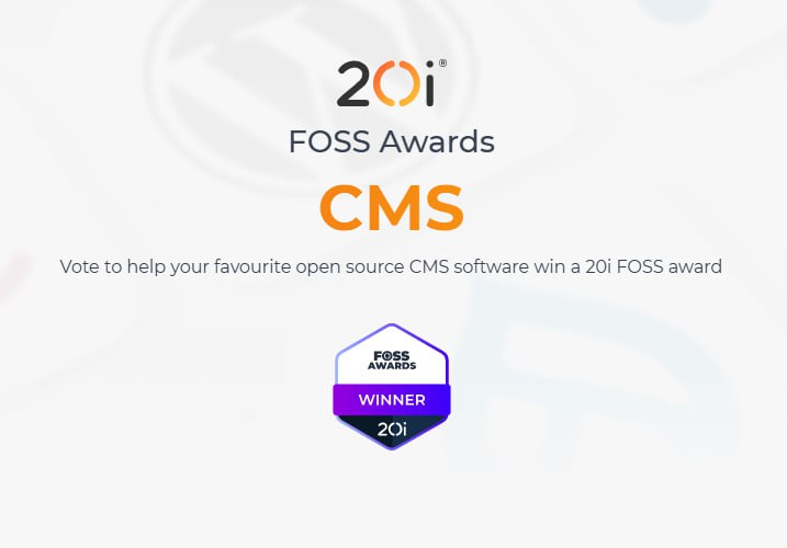 Проголосуйте за Joomla в конкурсе 20i FOSS Awards