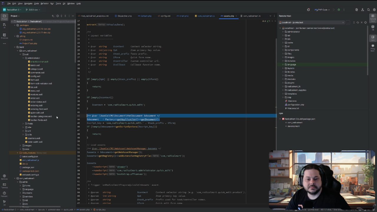 Онлайн-трансляции Joomla-разработки Игоря Бердичевского