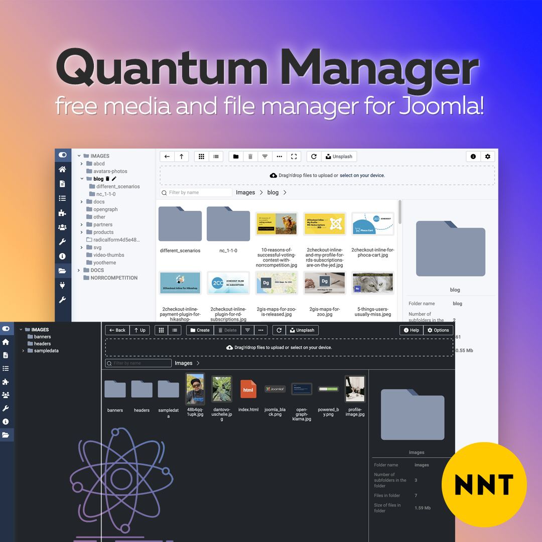 Вышел Quantum Manager 3.0.0 - файловый менеджер для Joomla