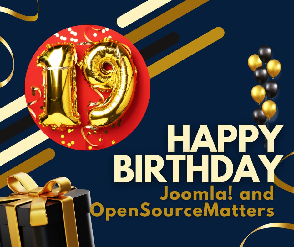 Joomla 19 лет! С днём рождения!