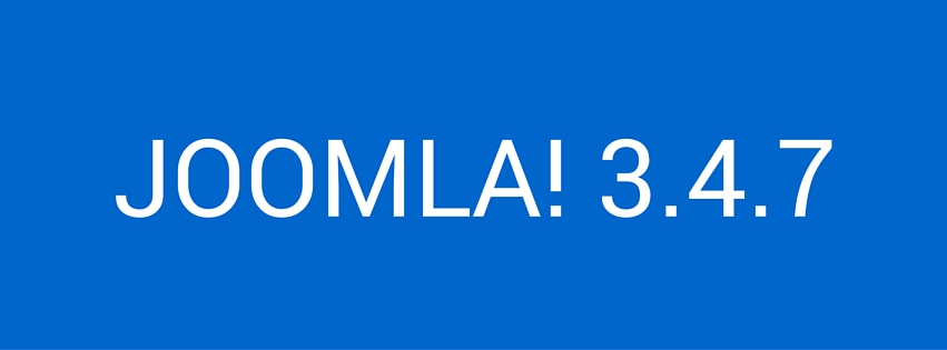 Joomla 3.4.7 Stable
