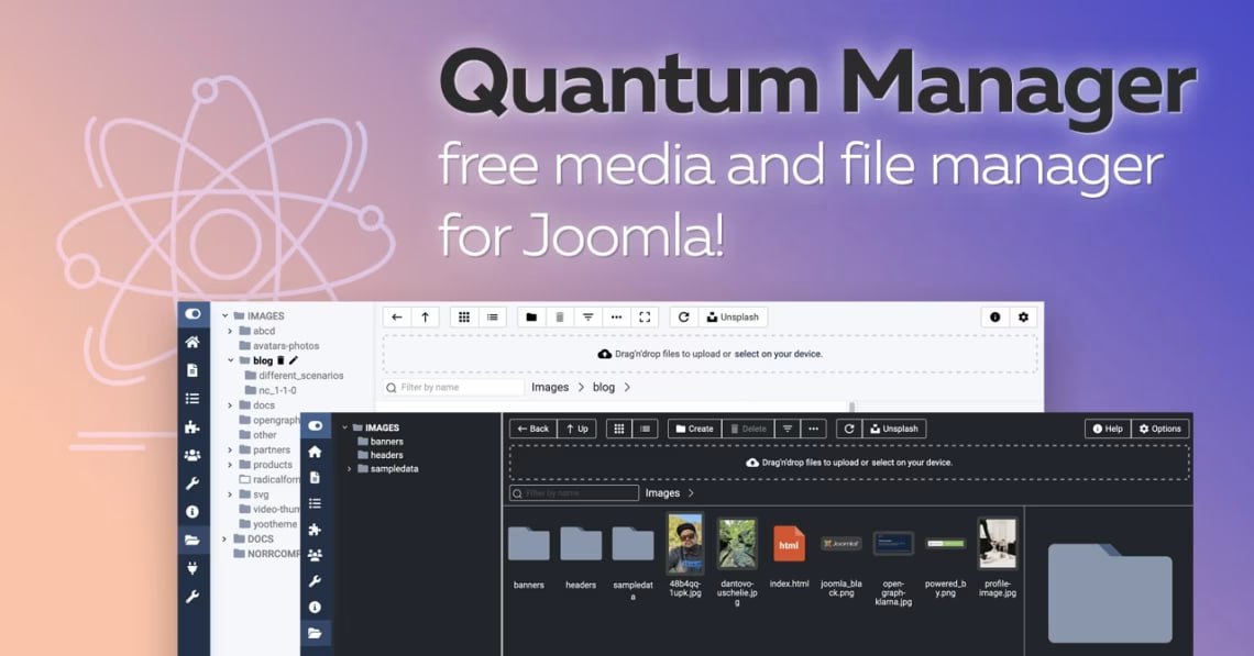 👩‍💻 Вышел Quantum Manager 3.3.0 - медиа менеджер для Joomla.