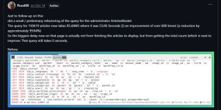 Человек на GitHub ускорил Joomla в 600 раз на объёме 150к+ материалов в 1700+ категориях